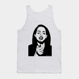 Aesthetic Smoking Girl (Only black color) Tank Top